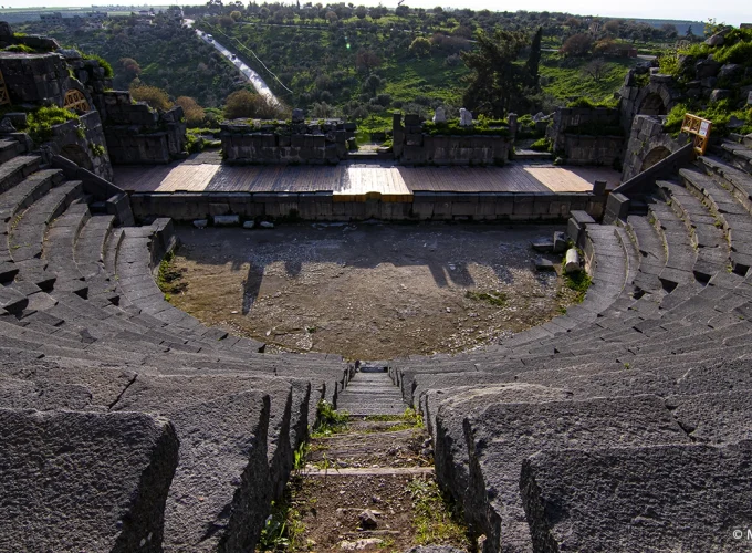 The Roman Western Theatre of Umm Qais ancient Gadara